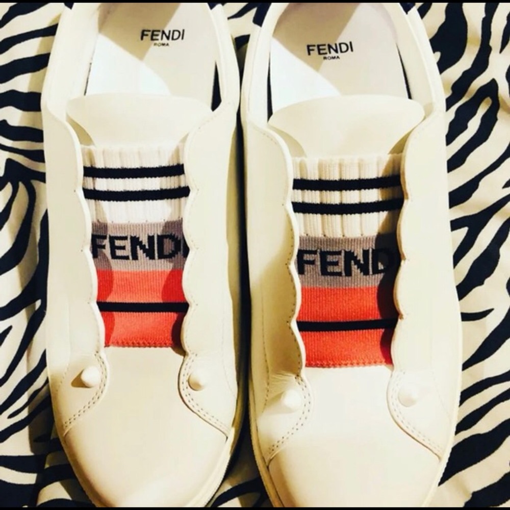SOLD like New Fendi Slip Sneakers check bk